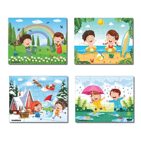 Seasons Jigsaw Puzzle For Kids (age 3 To 5 Years) Set Of 4